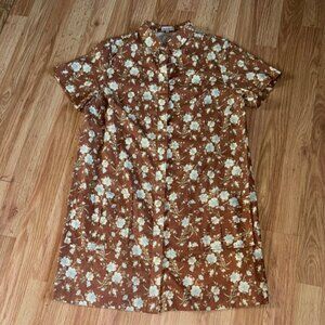 Suno Button up Floral Dress Size 4